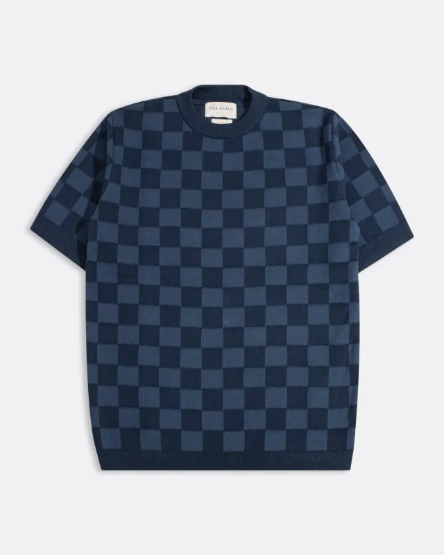 Caetano Patchwork Knit T-Shirt made by Far Afield