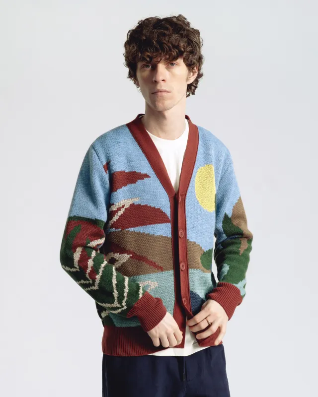 Buckley Landscape Cardigan made by Far Afield
