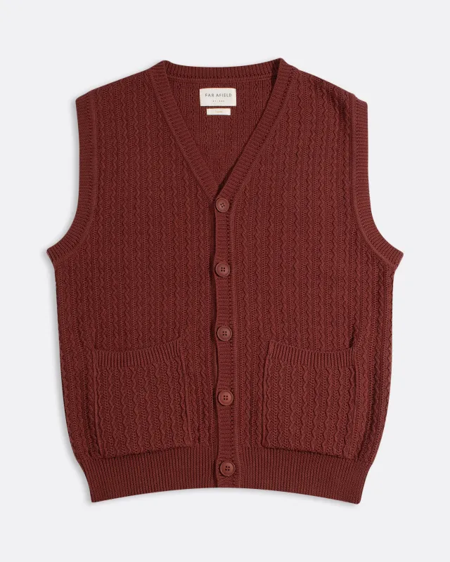Cropper Sleeveless Cardigan sold by Far Afield