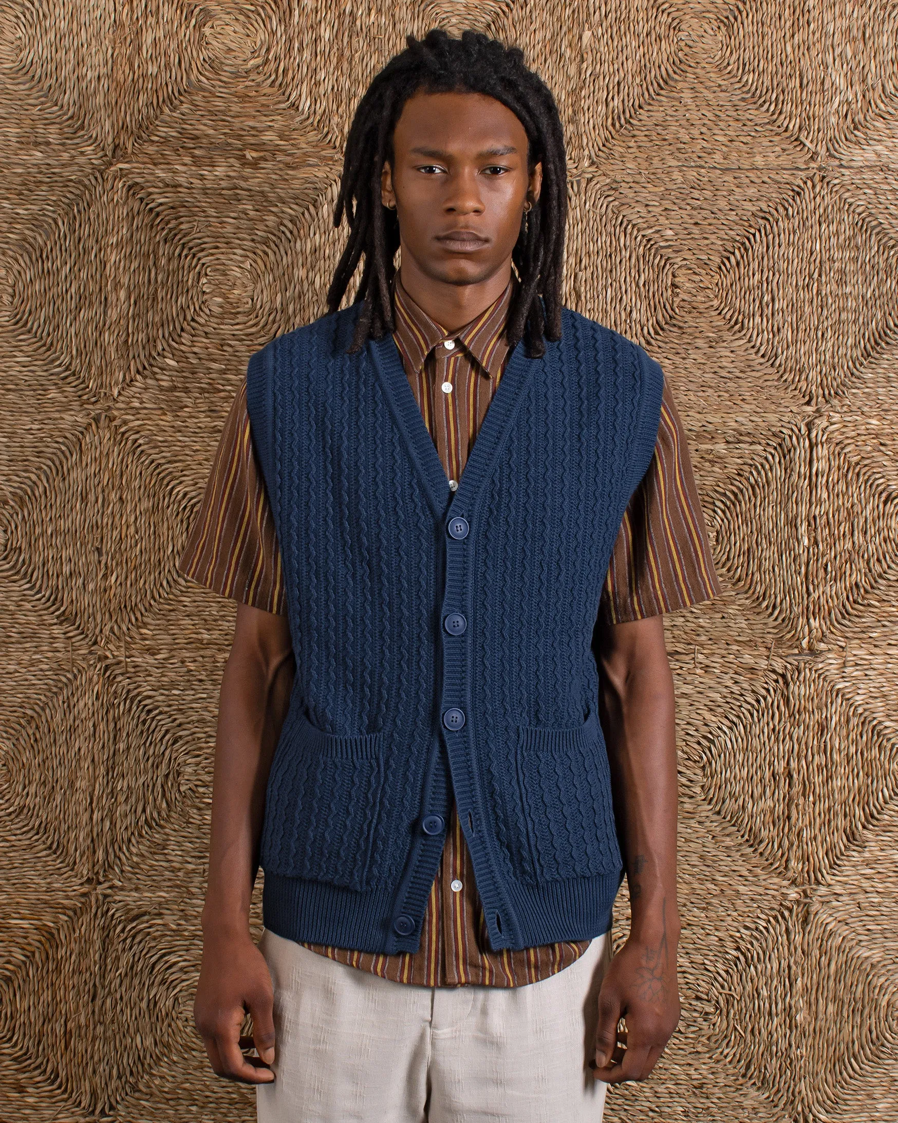 Cropper Sleeveless Cardigan sold by Far Afield product image thumbnail 2