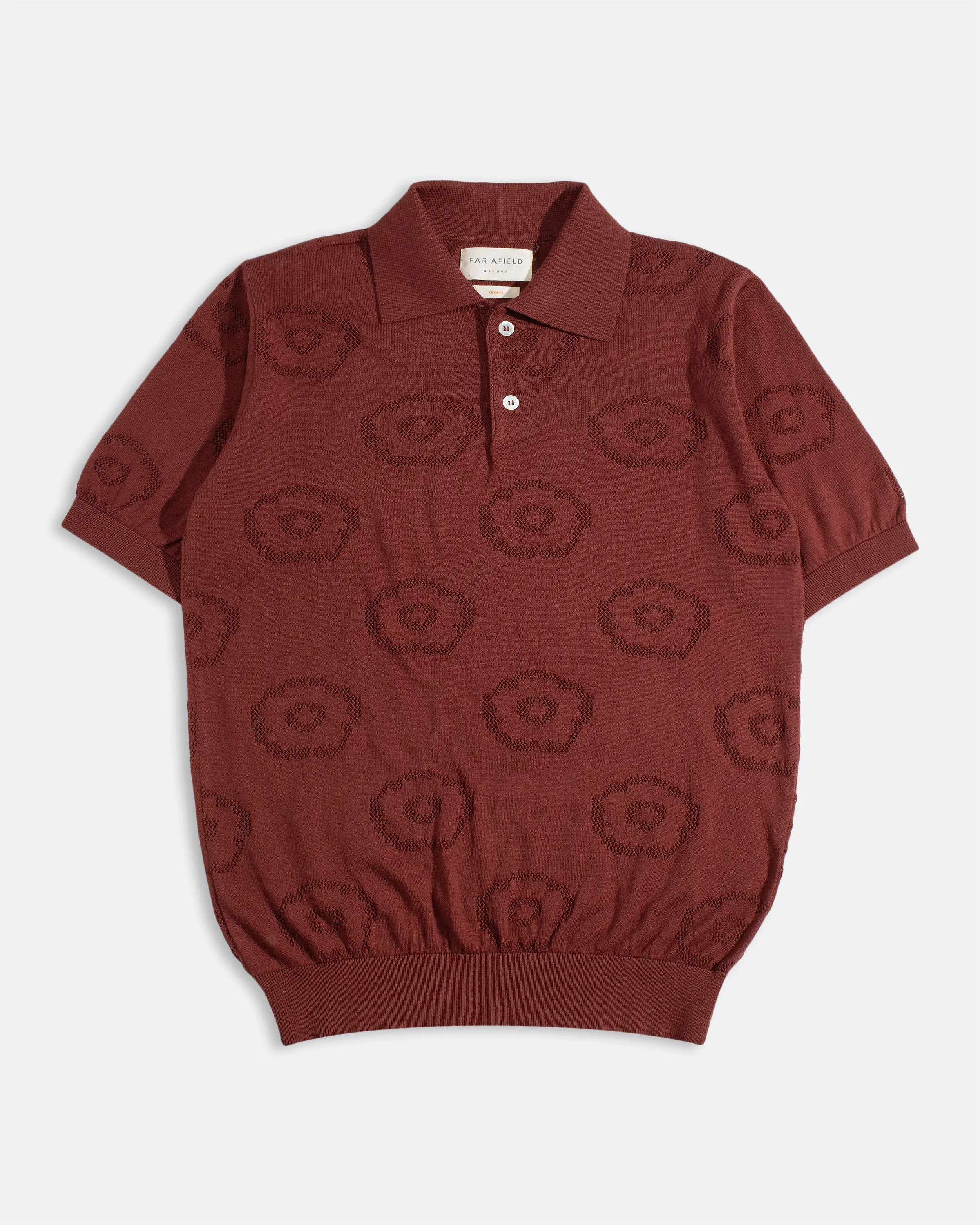 Belser Geo-Floral Polo sold by Far Afield