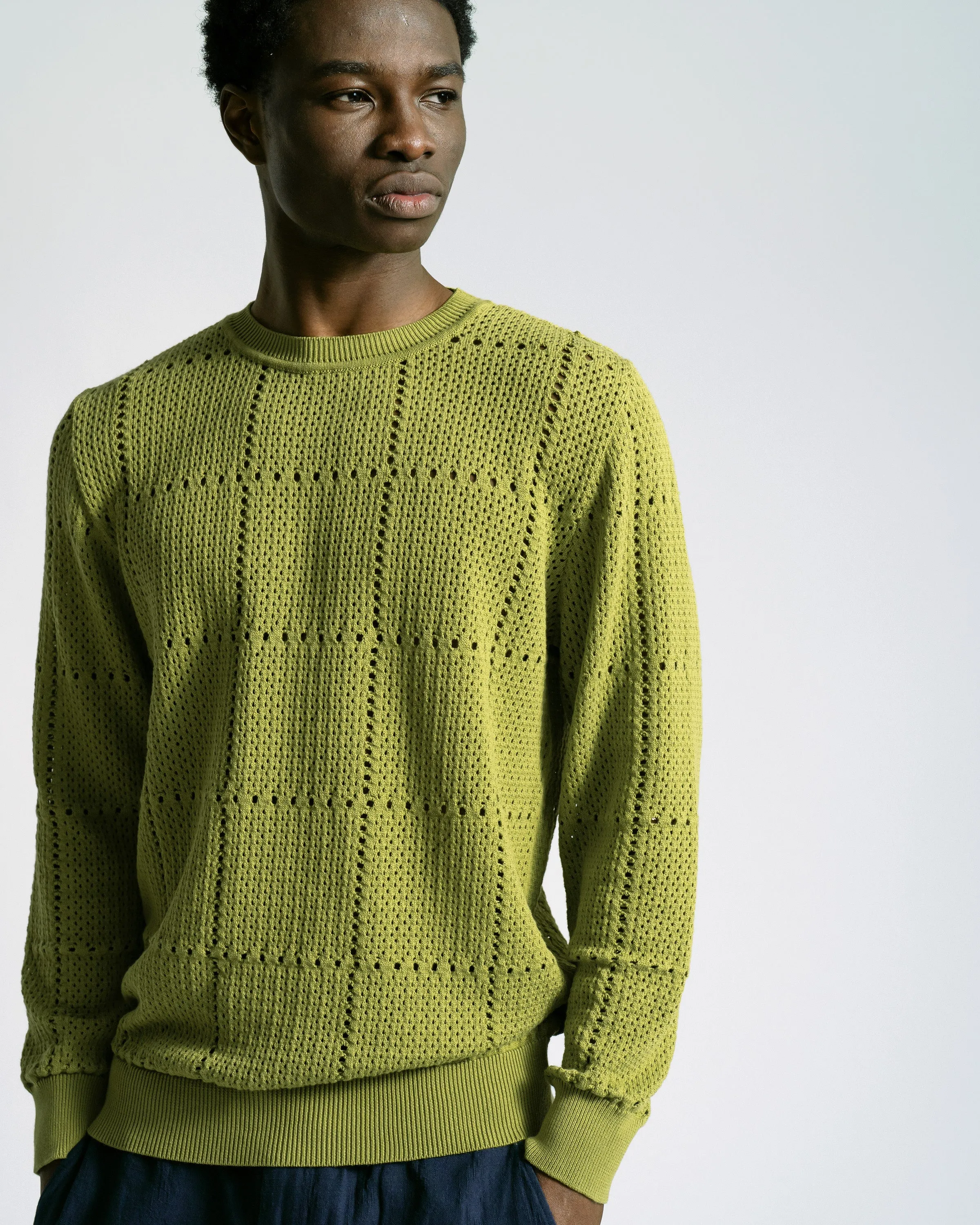 Crochet Crewneck Jumper sold by Far Afield