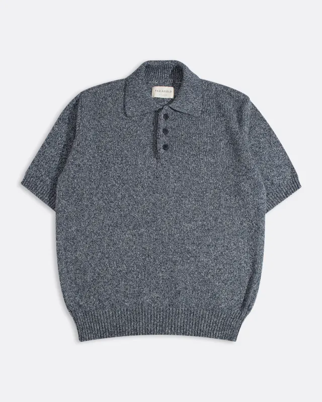Kier Mélange Knit Polo made by Far Afield