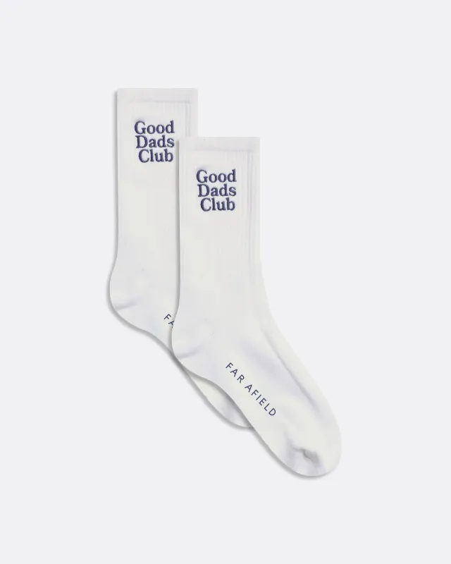 GDC Embroidered Socks - White made by Far Afield