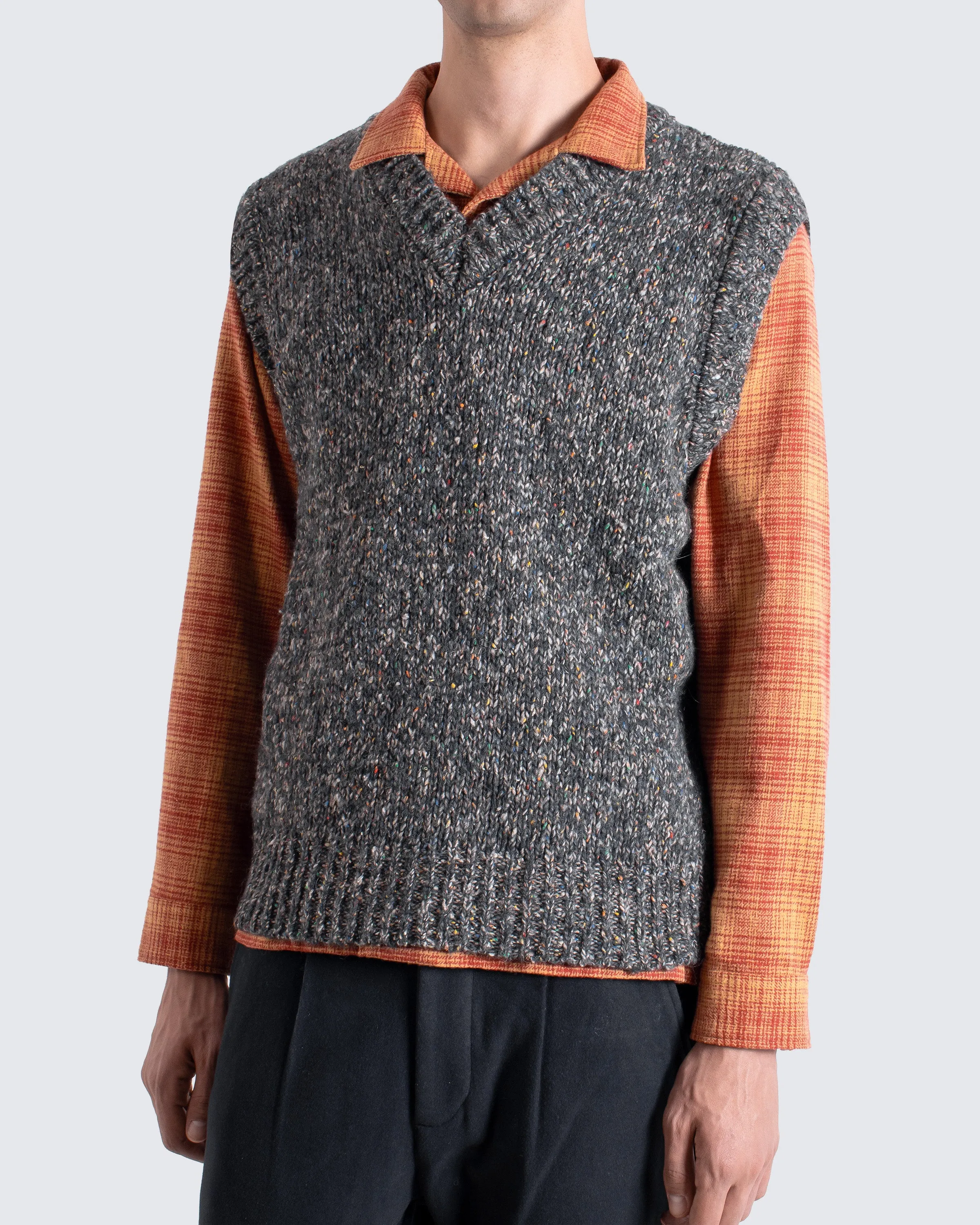 Pinto Knit Vest - Grey sold by Far Afield