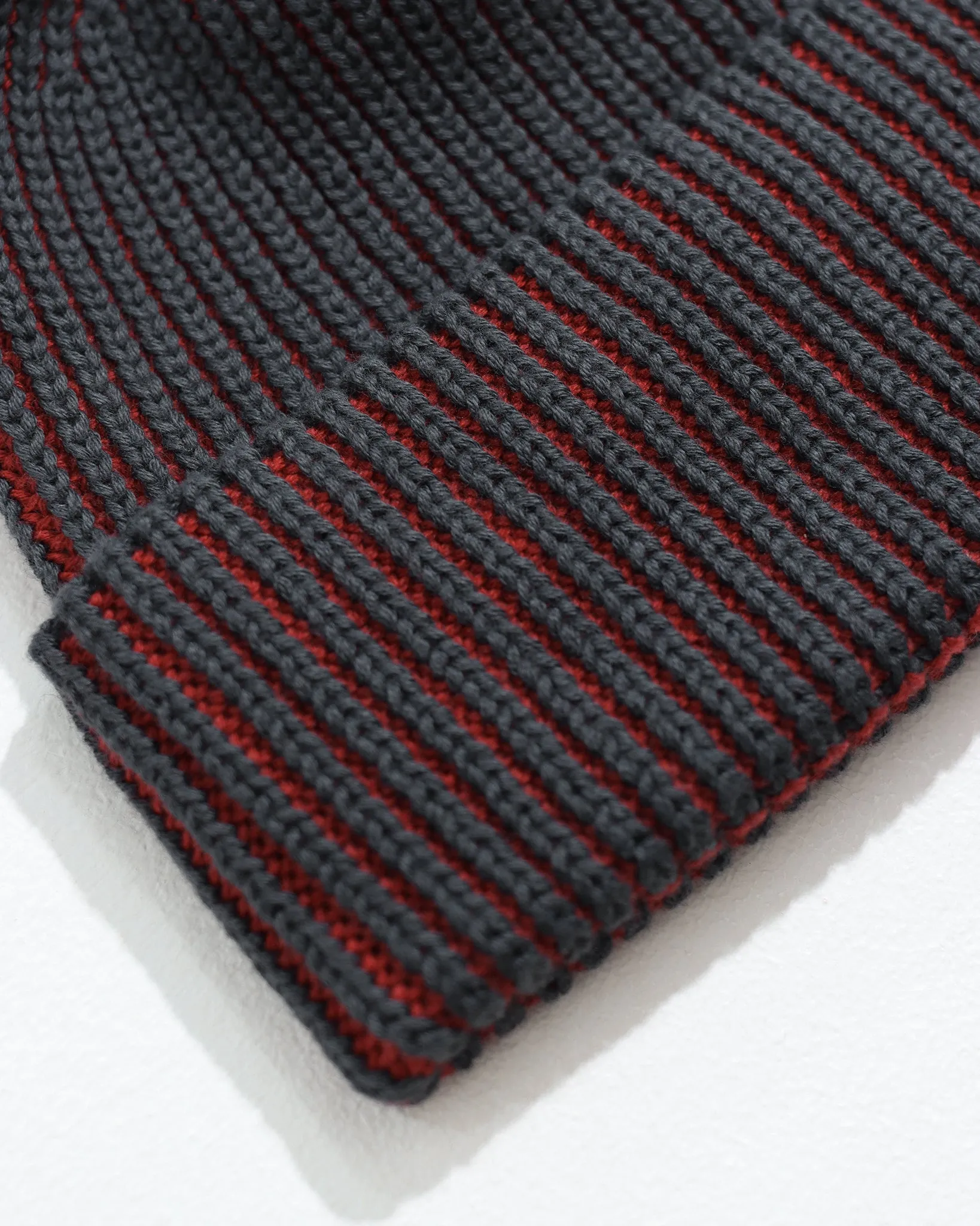 Ribbed Knit Beanie - Red sold by Far Afield product image thumbnail 3