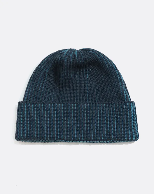 Ribbed Knit Beanie - Blue made by AW25