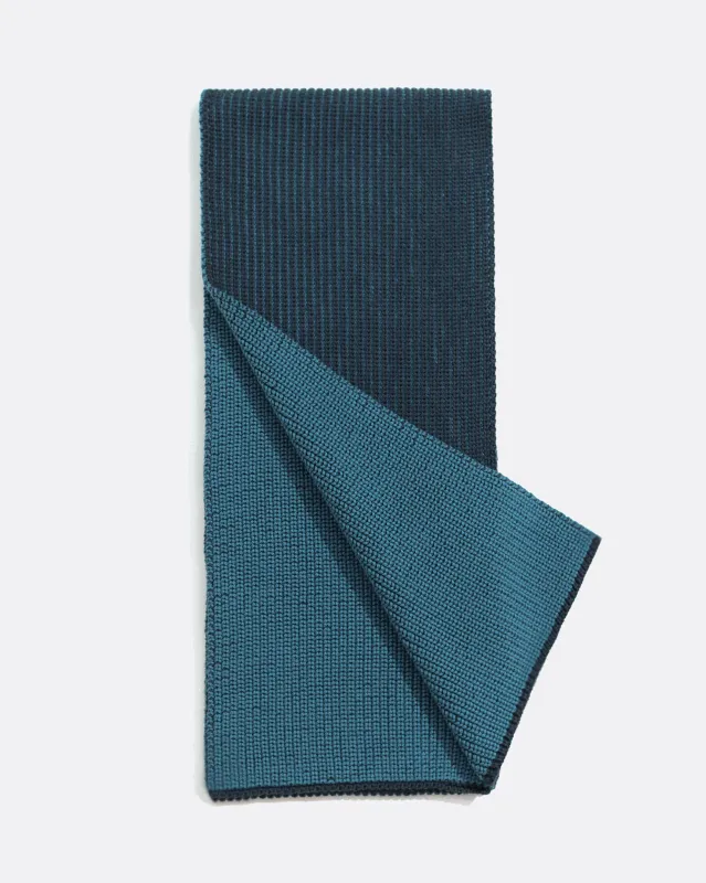 Ribbed Knit Scarf - Blue sold by Far Afield