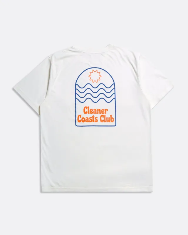 Cleaner Coasts Club T-shirt - White made by Far Afield