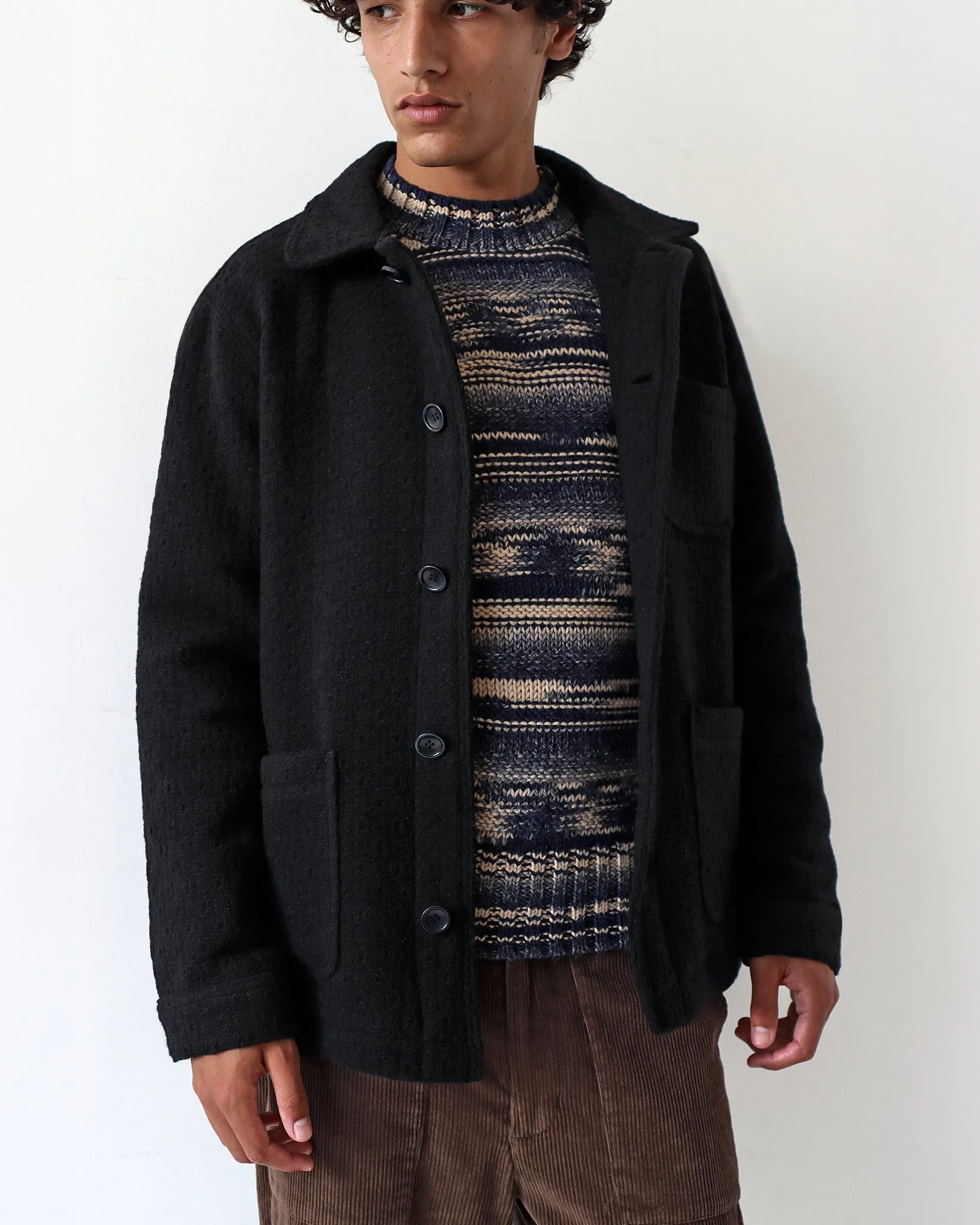 Station Jacket - Black Textured Jacquard sold by Far Afield product image thumbnail 4