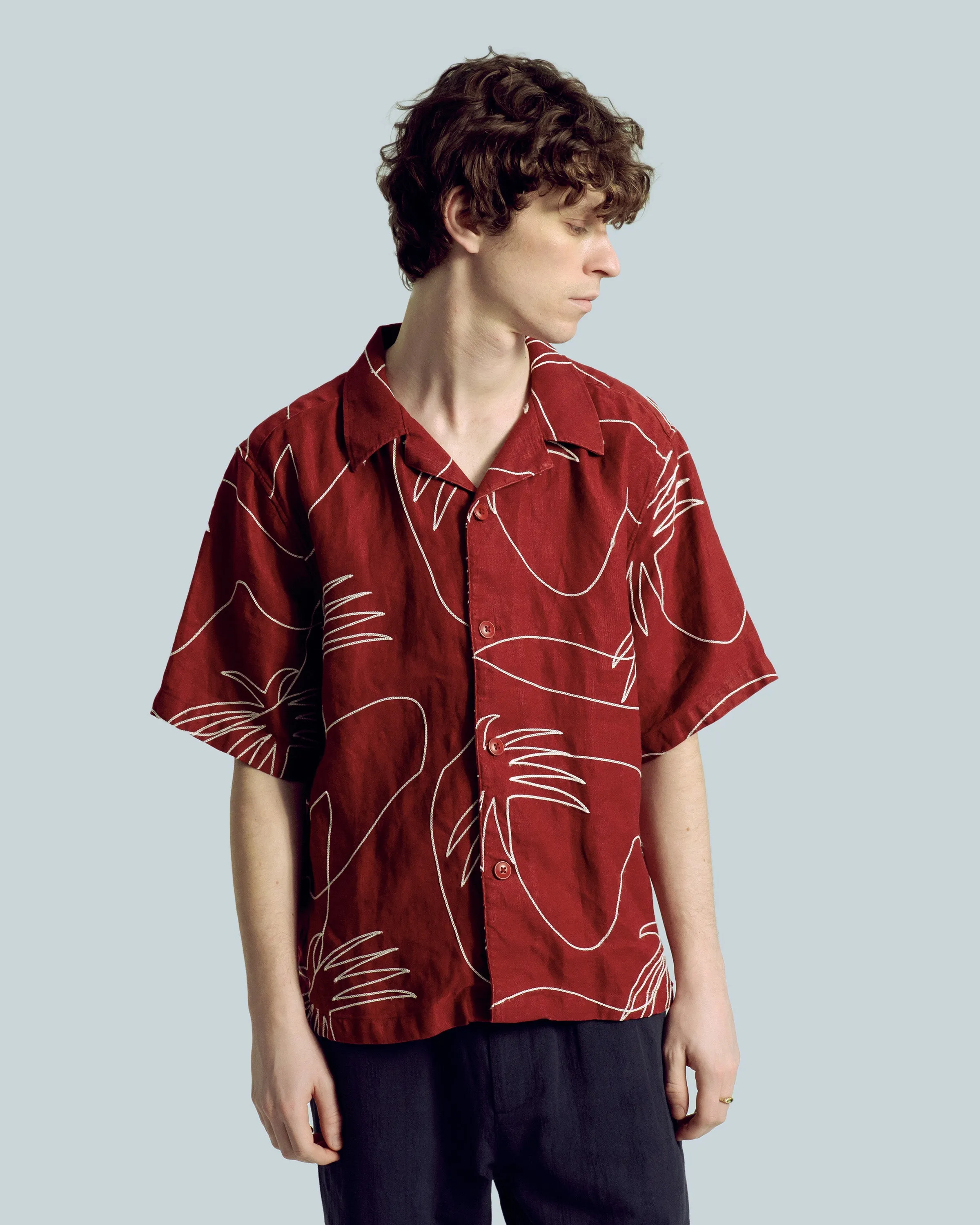 Veloso Palm Embroidery Shirt sold by Far Afield product image thumbnail 5
