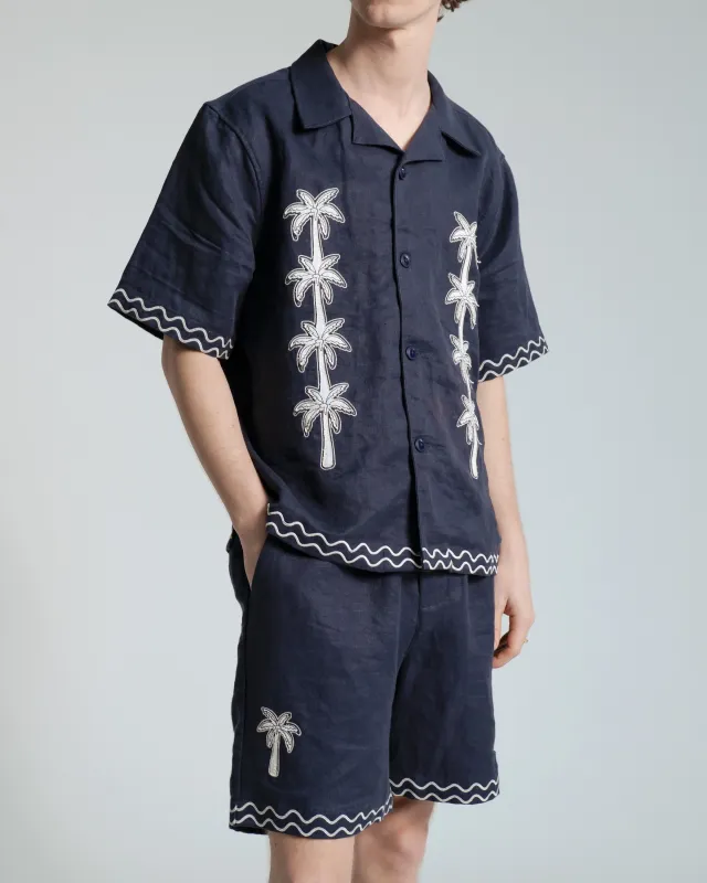 Veloso Palm Appliqué Shirt made by Far Afield
