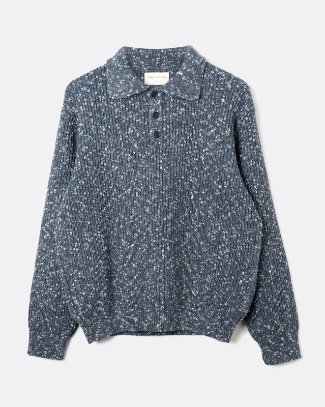 Kier Flecked Rib Polo made by Far Afield
