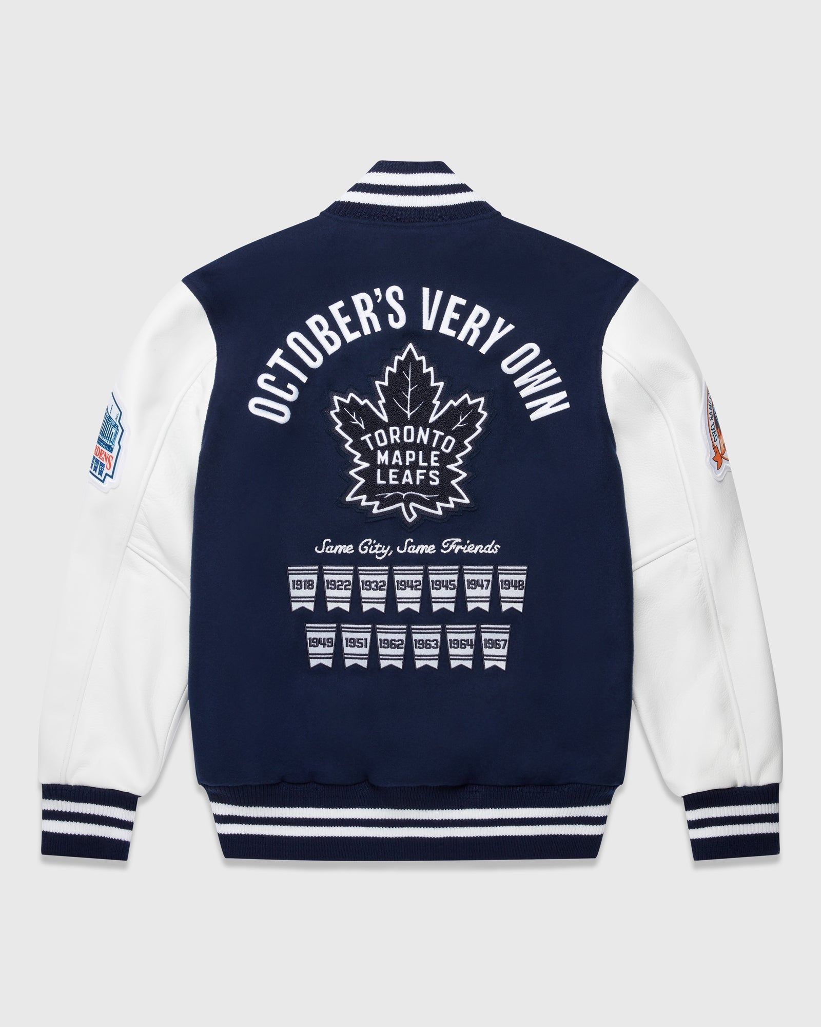 OVO® / TORONTO MAPLE LEAFS VARSITY JACKET - BLUE sold by OVO product image thumbnail 4