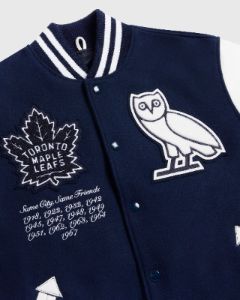 OVO® / TORONTO MAPLE LEAFS VARSITY JACKET - BLUE sold by OVO