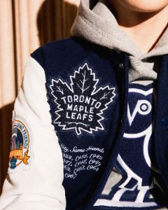 OVO® / TORONTO MAPLE LEAFS VARSITY JACKET - BLUE sold by OVO