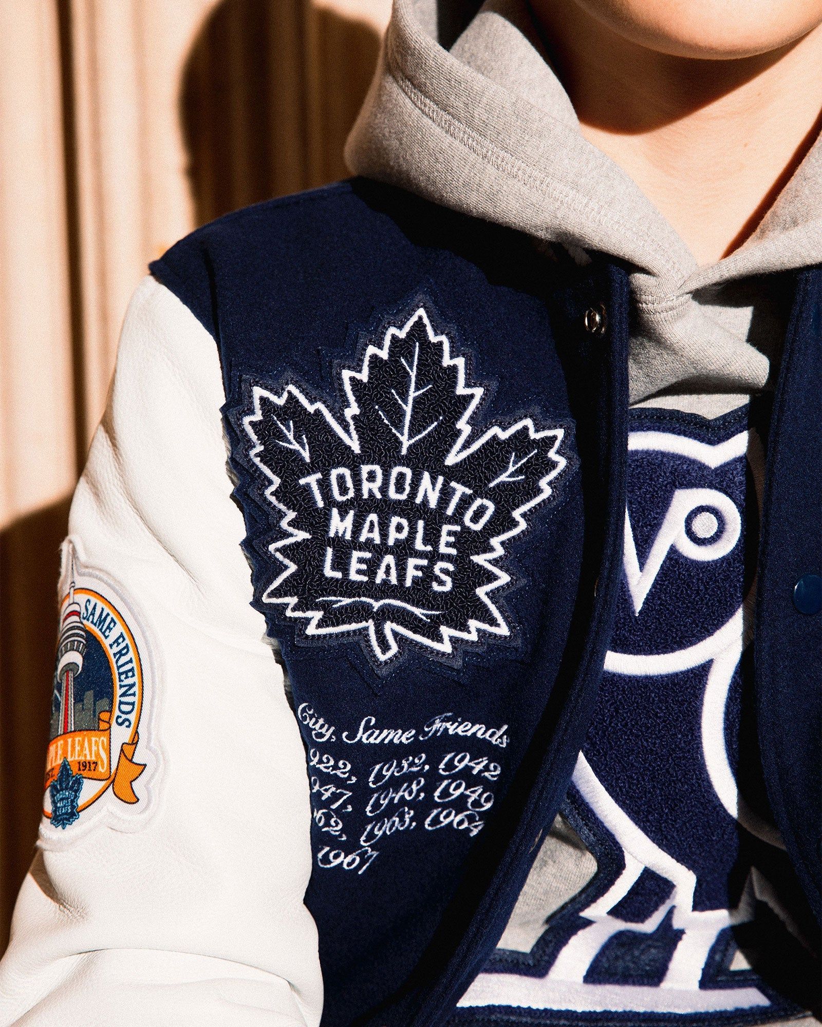 OVO® / TORONTO MAPLE LEAFS VARSITY JACKET - BLUE sold by OVO product image thumbnail 3