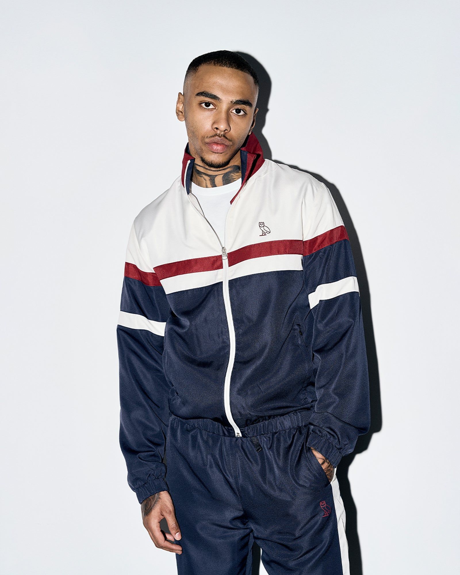 COLOURBLOCK TRACK JACKET - NAVY sold by OVO product image thumbnail 2
