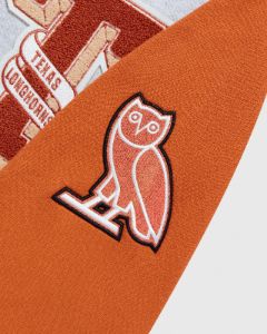 NCAA Texas Longhorns Fleece Varsity Jacket - Grey/Texas Orange sold by OVO