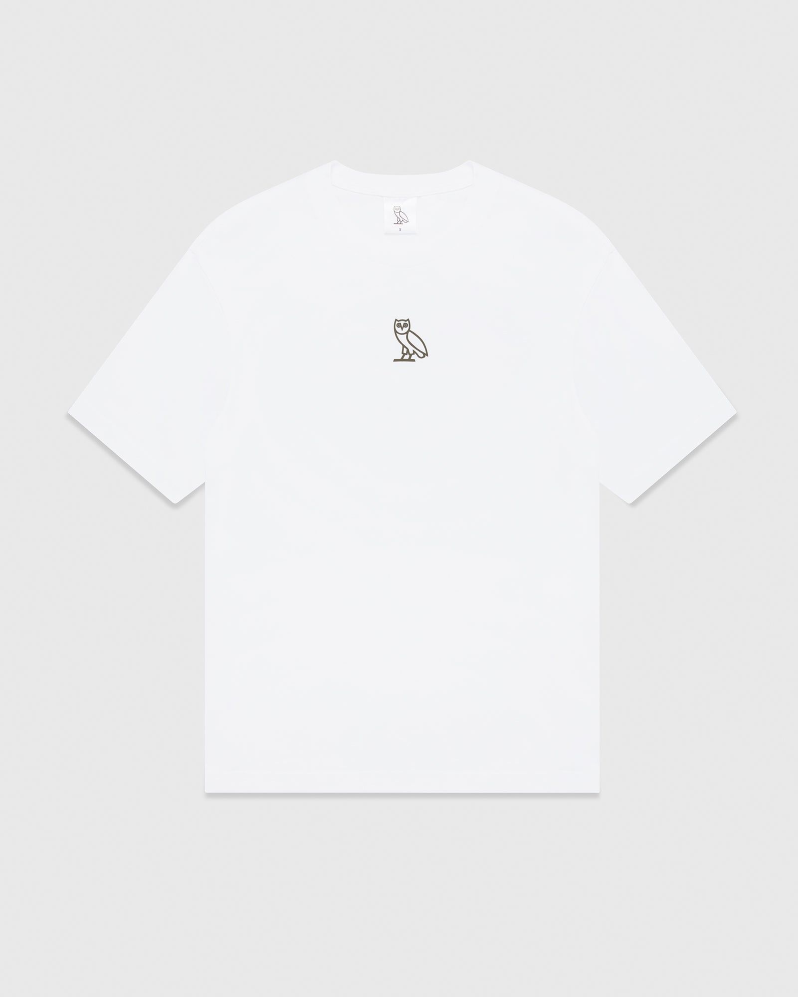 WOMENS CENTER CHEST OWL T-SHIRT - WHITE sold by OVO