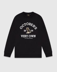 COLLEGIATE CREWNECK - BLACK sold by OVO