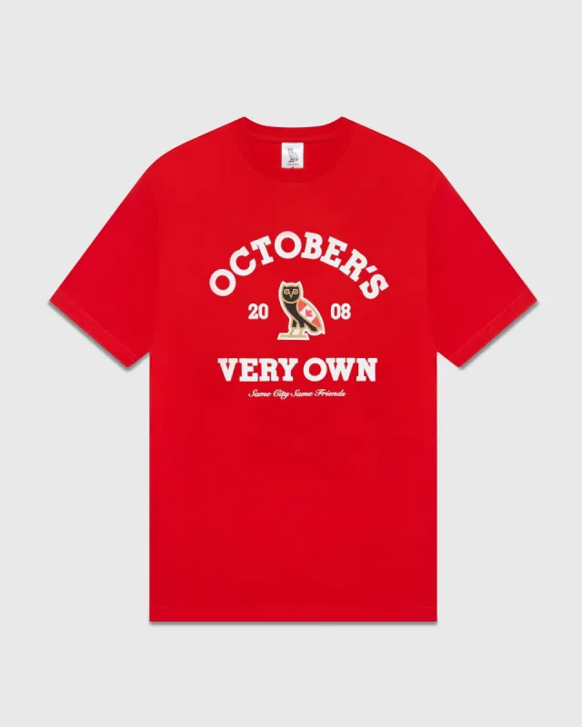 CANADA COLLEGIATE T-SHIRT - RED made by OVO