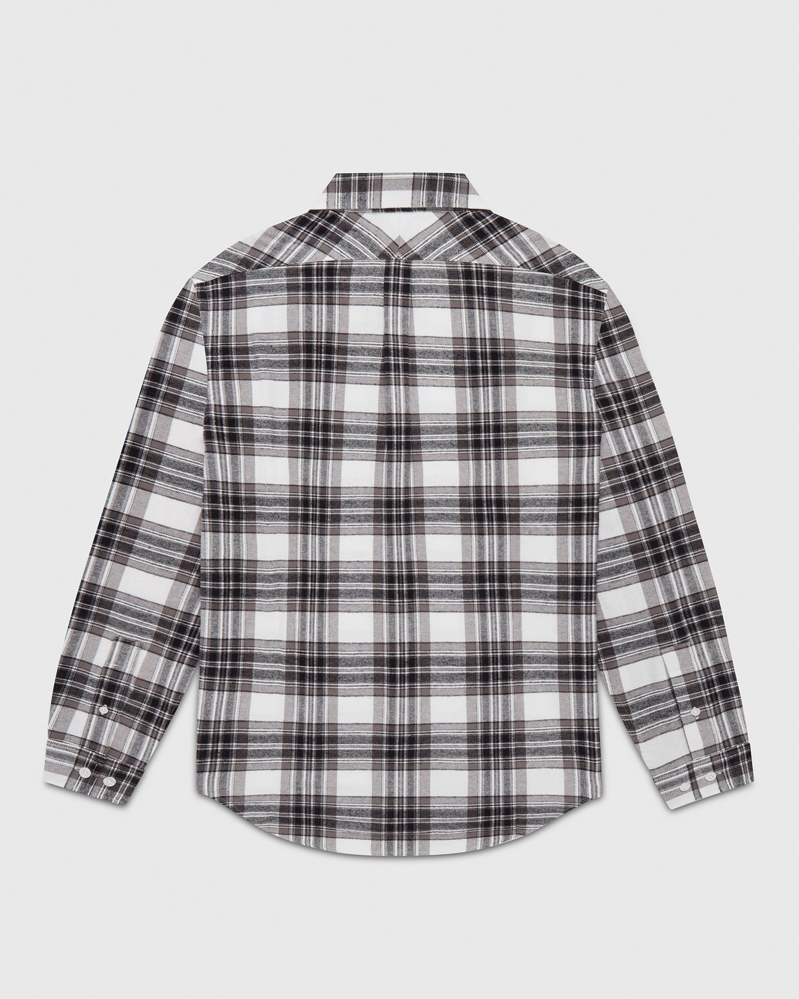 LIGHTWEIGHT PLAID FLANNEL SHIRT - GREY sold by OVO product image thumbnail 3
