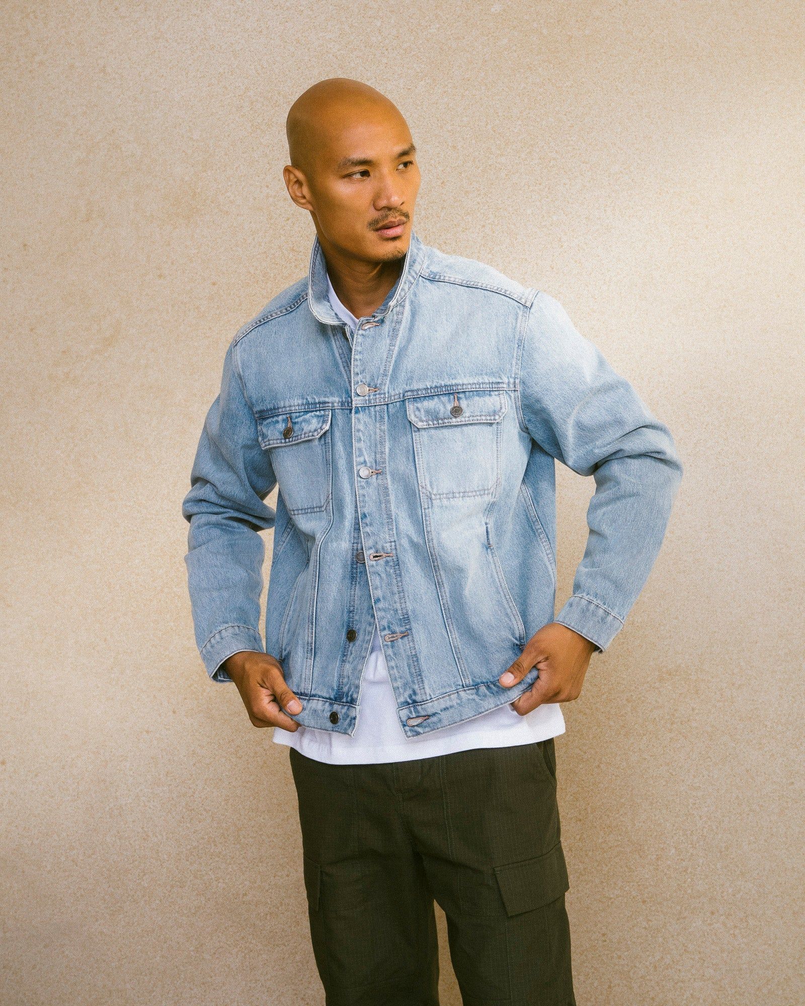 Trucker Jacket - Light Washed Indigo sold by OVO product image thumbnail 2