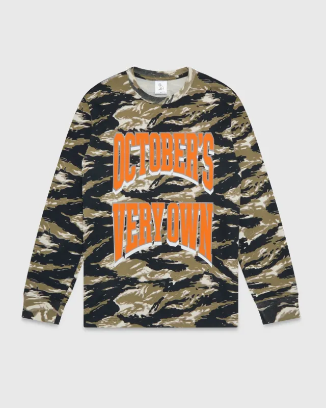 TIGER CAMO LONGSLEEVE T-SHIRT - CAMO sold by OVO