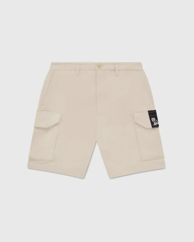 TWILL CARGO SHORT - SAND made by OVO