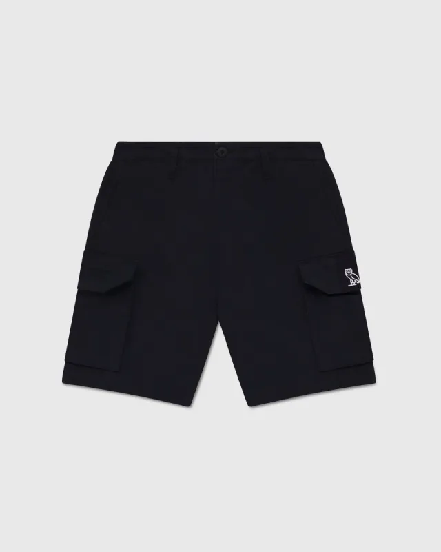 TWILL CARGO SHORT - BLACK made by OVO