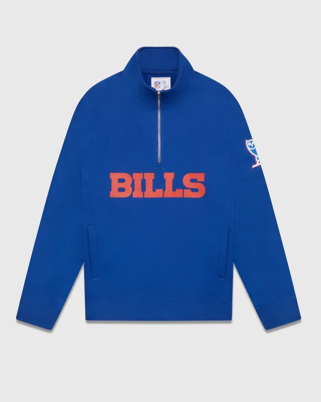 NFL BUFFALO BILLS 1/4 ZIP MOCK NECK - BLUE sold by OVO
