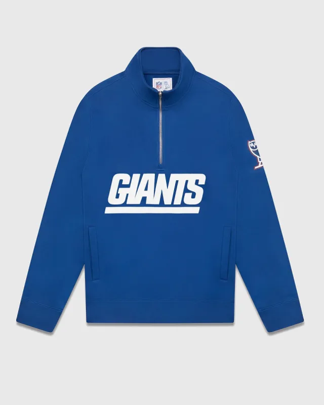 NFL NEW YORK GIANTS 1/4 ZIP MOCK NECK - BLUE sold by OVO