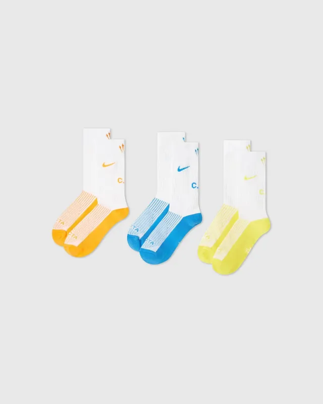 NOCTA Crew Socks 3 Pack - White/Multi sold by OVO