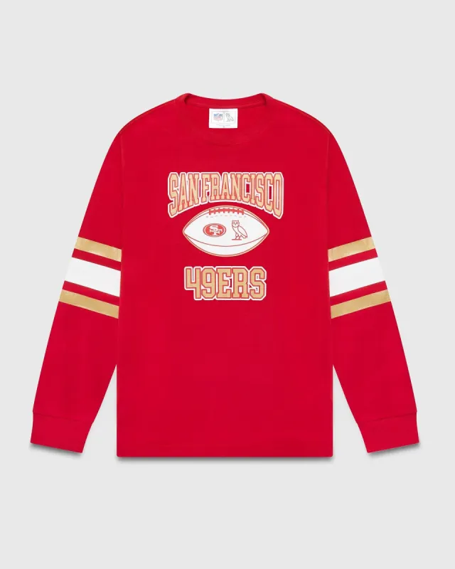 NFL SAN FRANCISCO 49ERS LONGSLEEVE T-SHIRT - RED sold by OVO