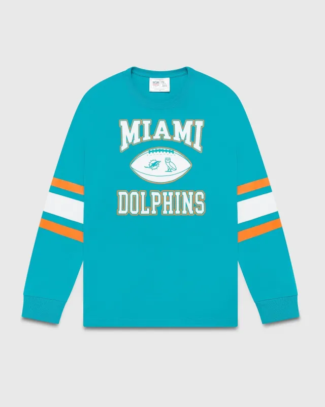NFL MIAMI DOLPHINS LONGSLEEVE T-SHIRT - TEAL sold by OVO