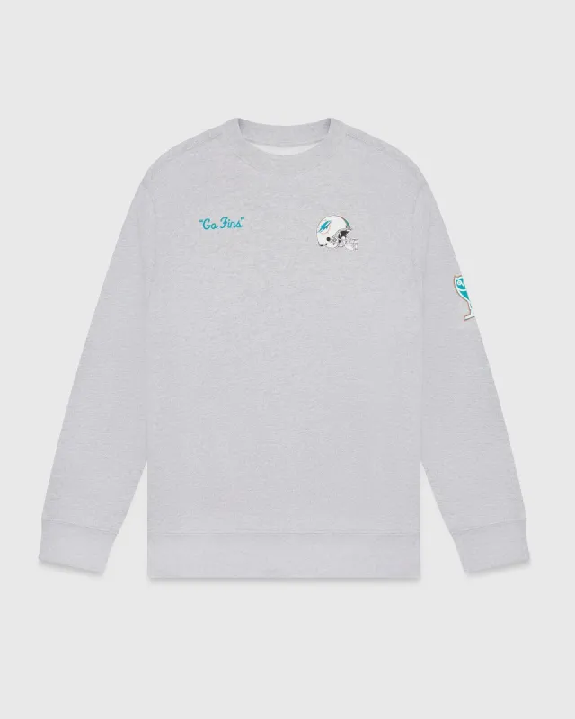 NFL MIAMI DOLPHINS CREWNECK - HEATHER GREY sold by OVO