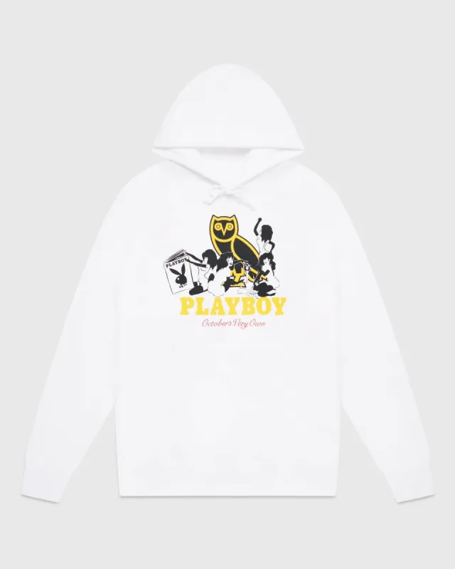 PLAYBOY PIN-UP HOODIE - WHITE sold by OVO