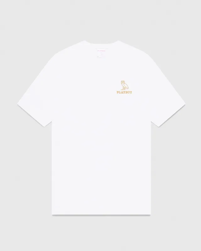 PLAYBOY CLASSIC LOGO T-SHIRT - WHITE sold by OVO
