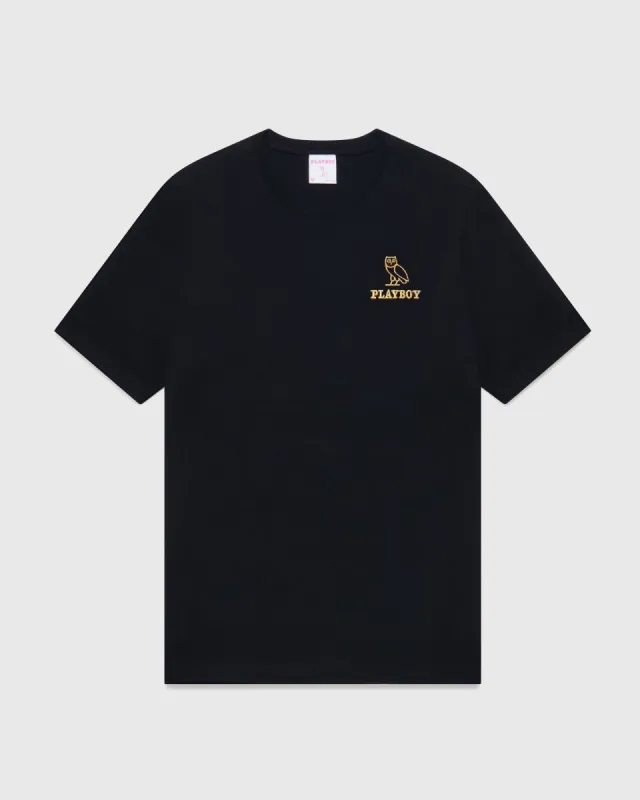 PLAYBOY CLASSIC LOGO T-SHIRT - BLACK sold by OVO