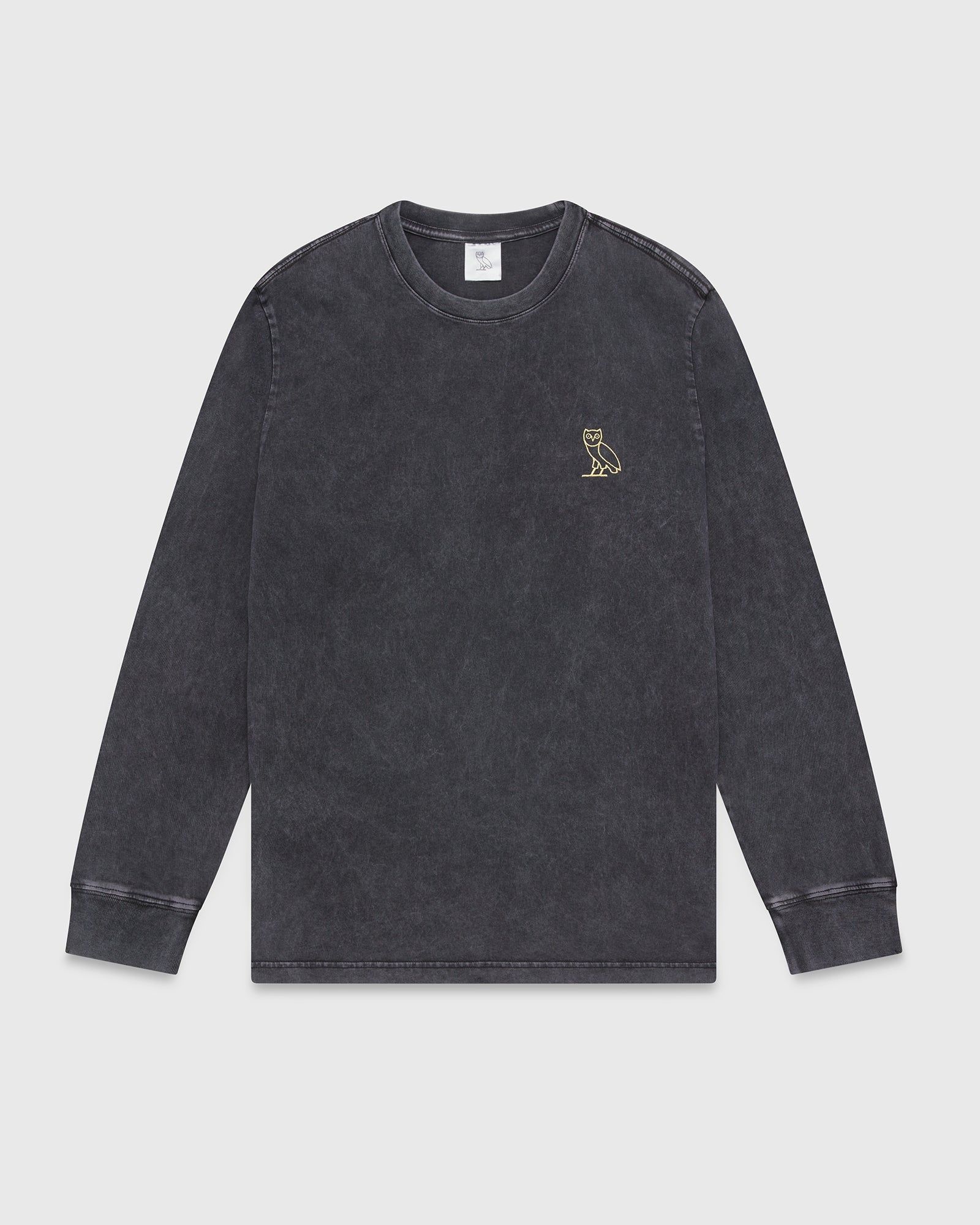 Muskoka Garment Dyed Longsleeve T-Shirt - Black sold by OVO