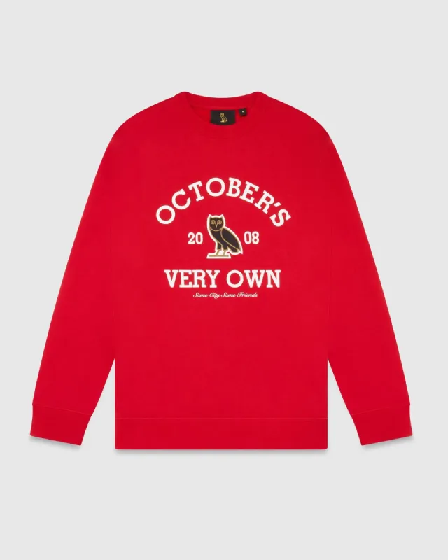 COLLEGIATE CREWNECK - RED sold by OVO