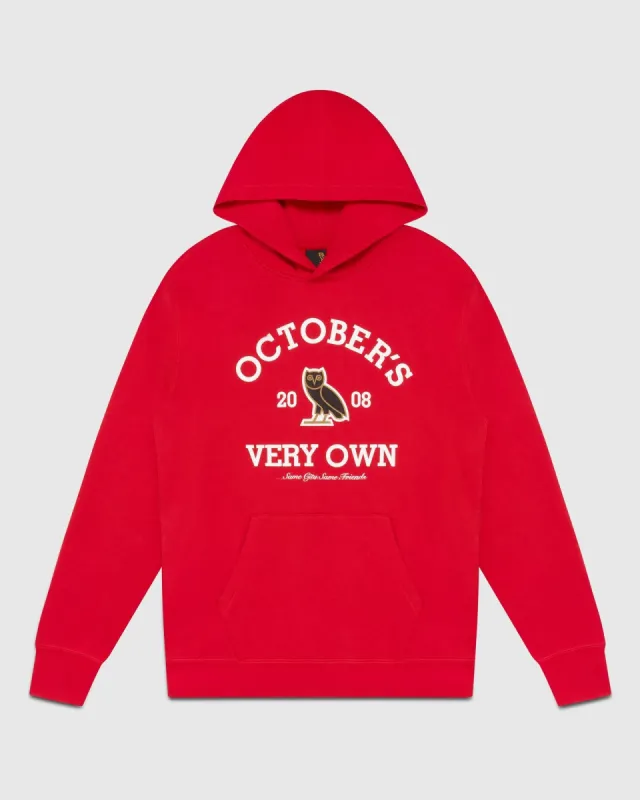 COLLEGIATE HOODIE - RED sold by OVO