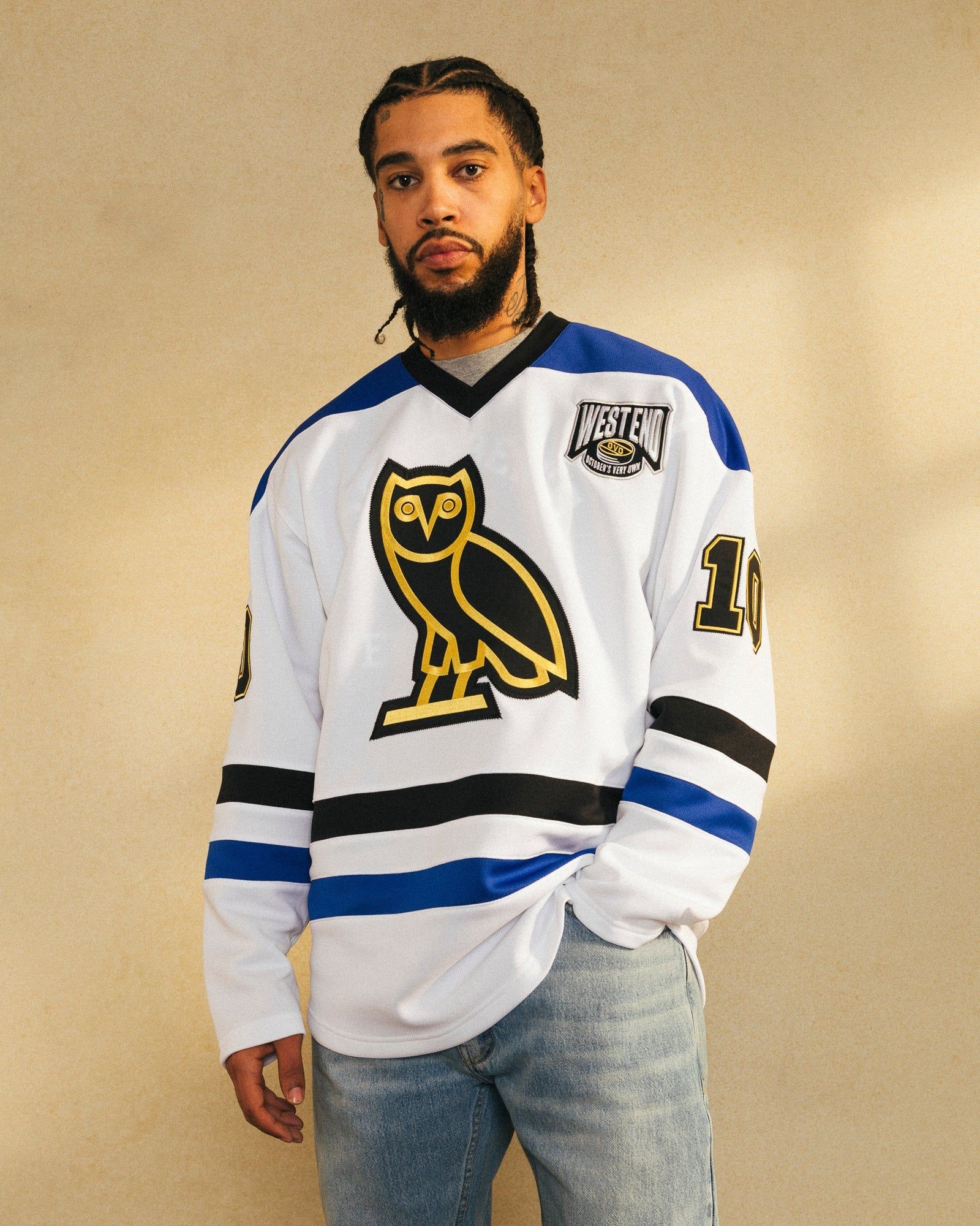 Hockey Jersey - White/Blue sold by OVO product image thumbnail 2