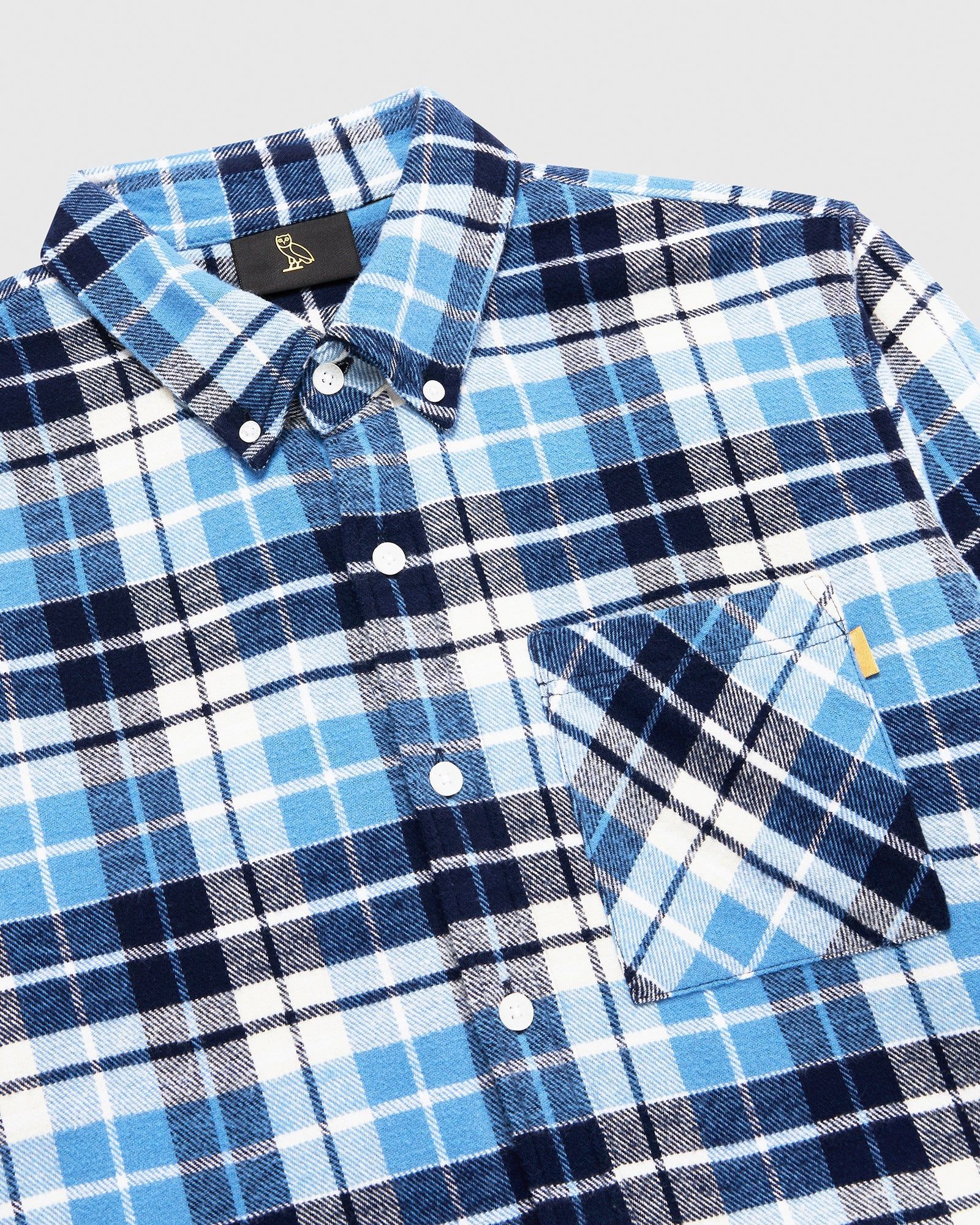 Plaid Flannel Shirt - Blue sold by OVO product image thumbnail 4
