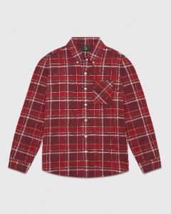 Plaid Flannel Shirt - Red sold by OVO