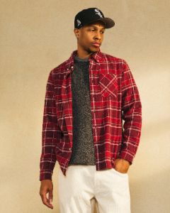 Plaid Flannel Shirt - Red sold by OVO