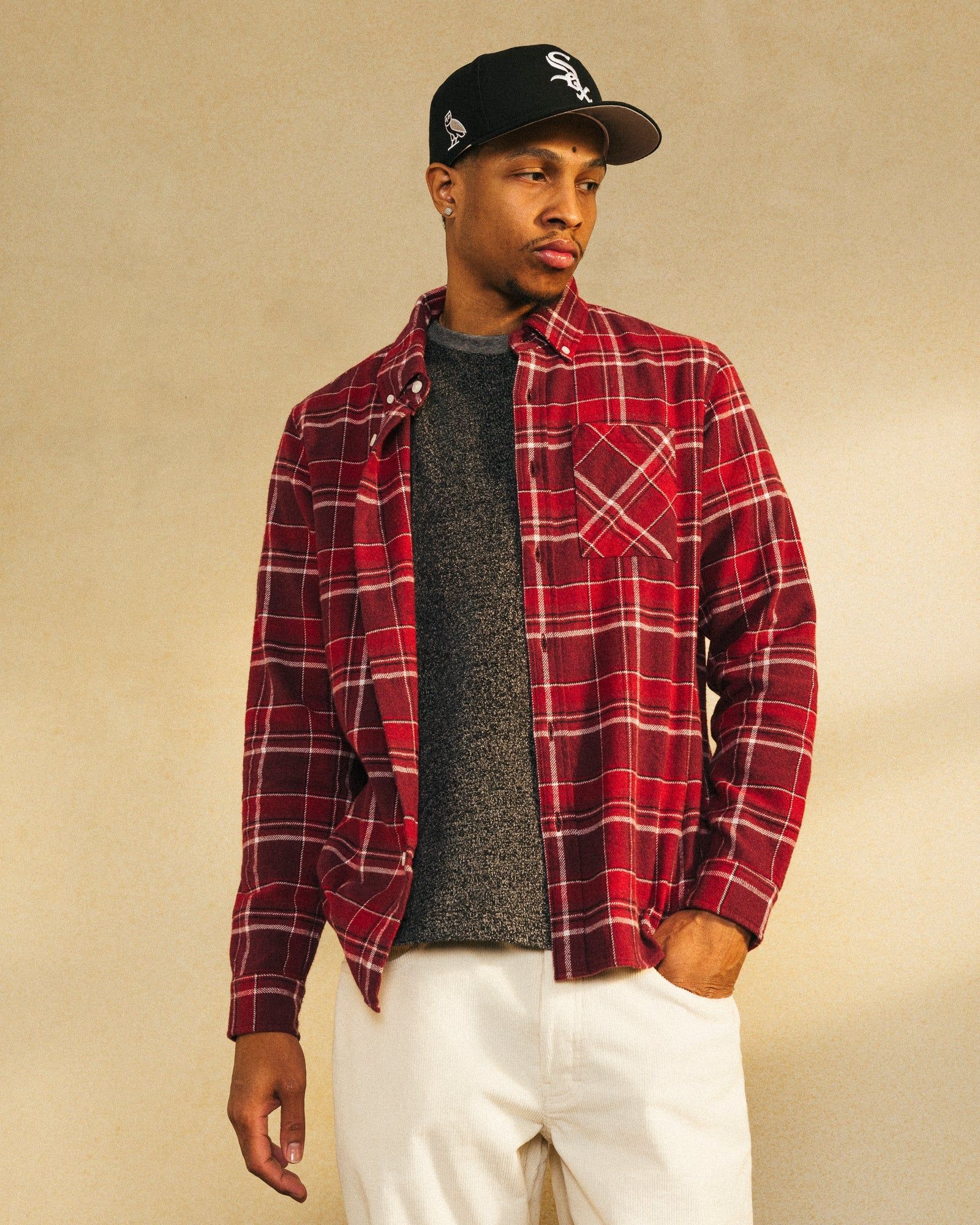 Plaid Flannel Shirt - Red sold by OVO product image thumbnail 2
