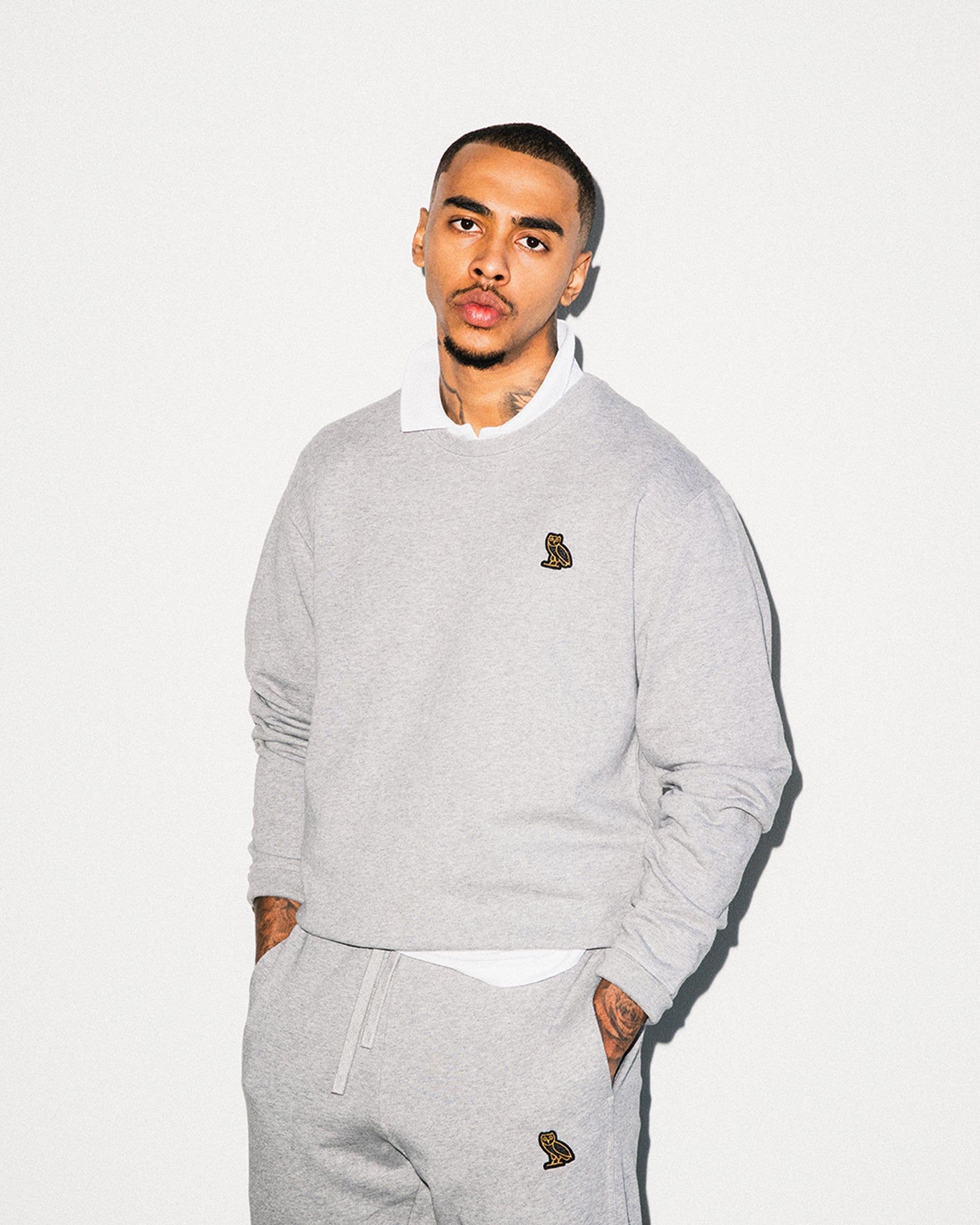 ESSENTIALS CREWNECK - HEATHER GREY sold by OVO product image thumbnail 2