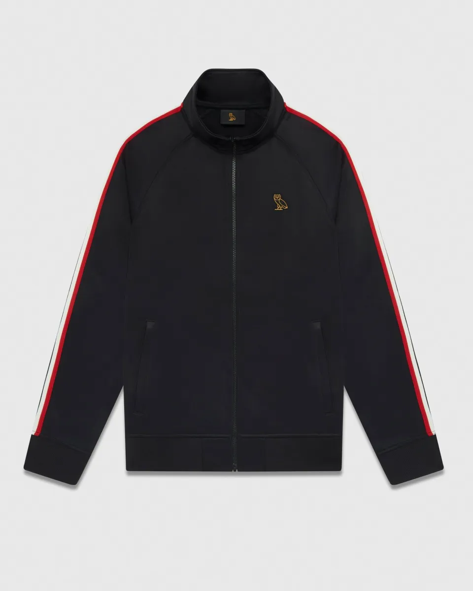 PIQUE TRACK JACKET - BLACK | Parallel